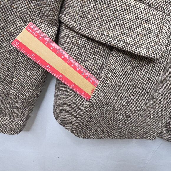 Banana Republic Blazer Womens M Brown Wool Tweed Jacket Lined Sport Coat Preppy - Picture 6 of 11